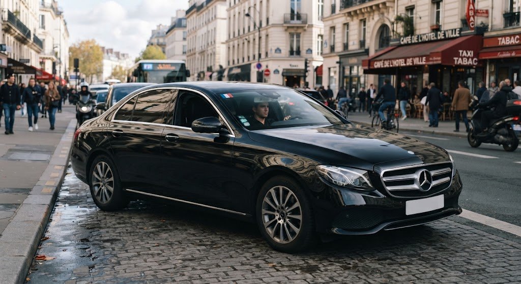 Berline Mercedes E noir taxi